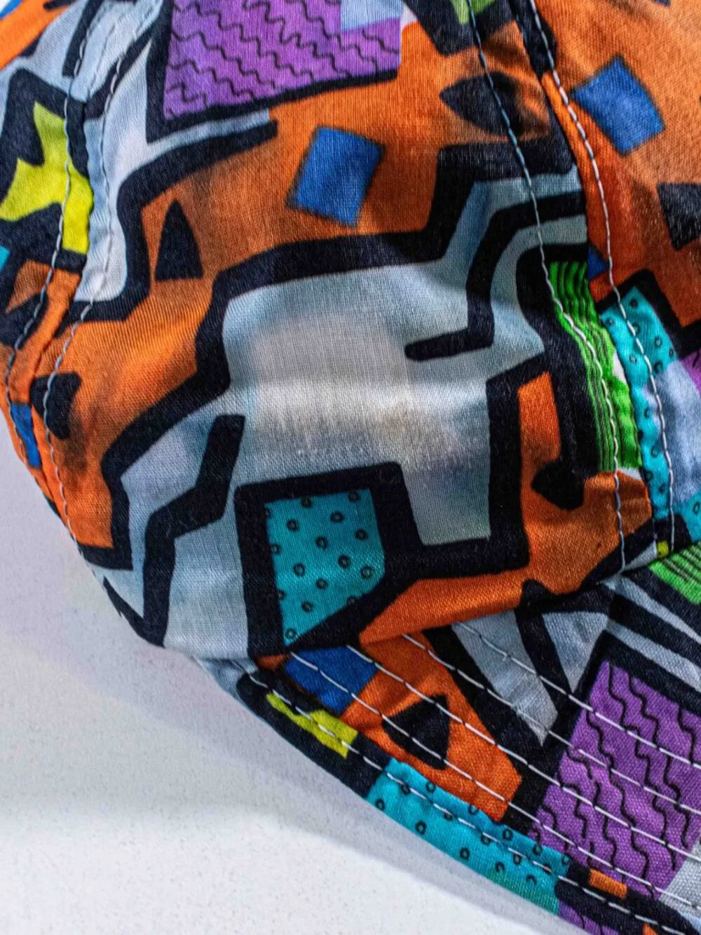 Vintage 90s Dorfman Pacific Pop Art Hat All Over Print Multicolor Flat Bill